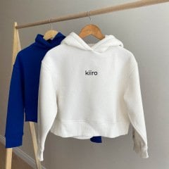 KIIRO CROP HOODIE / BEYAZ