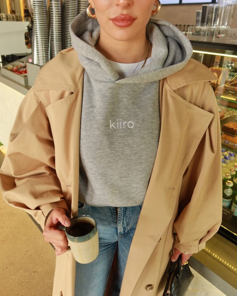 KIIRO CROP HOODIE / GRİ