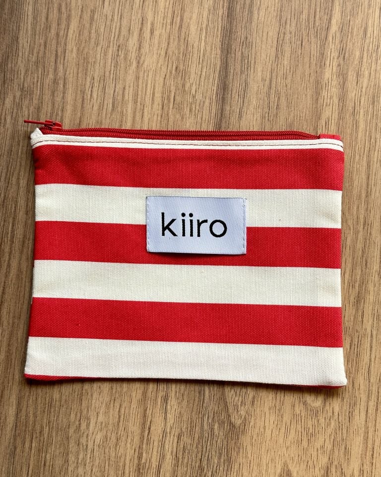 KIIRO POUCH / KIRMIZI ÇİZGİLİ