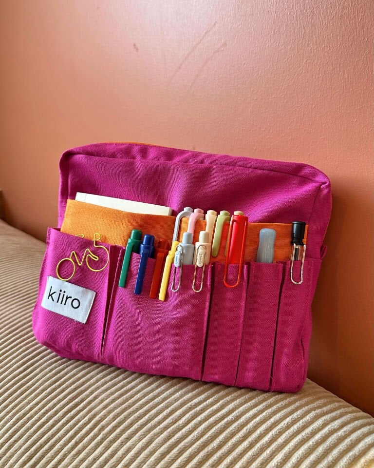 Journal Organizer Pouch - Pembe / Turuncu