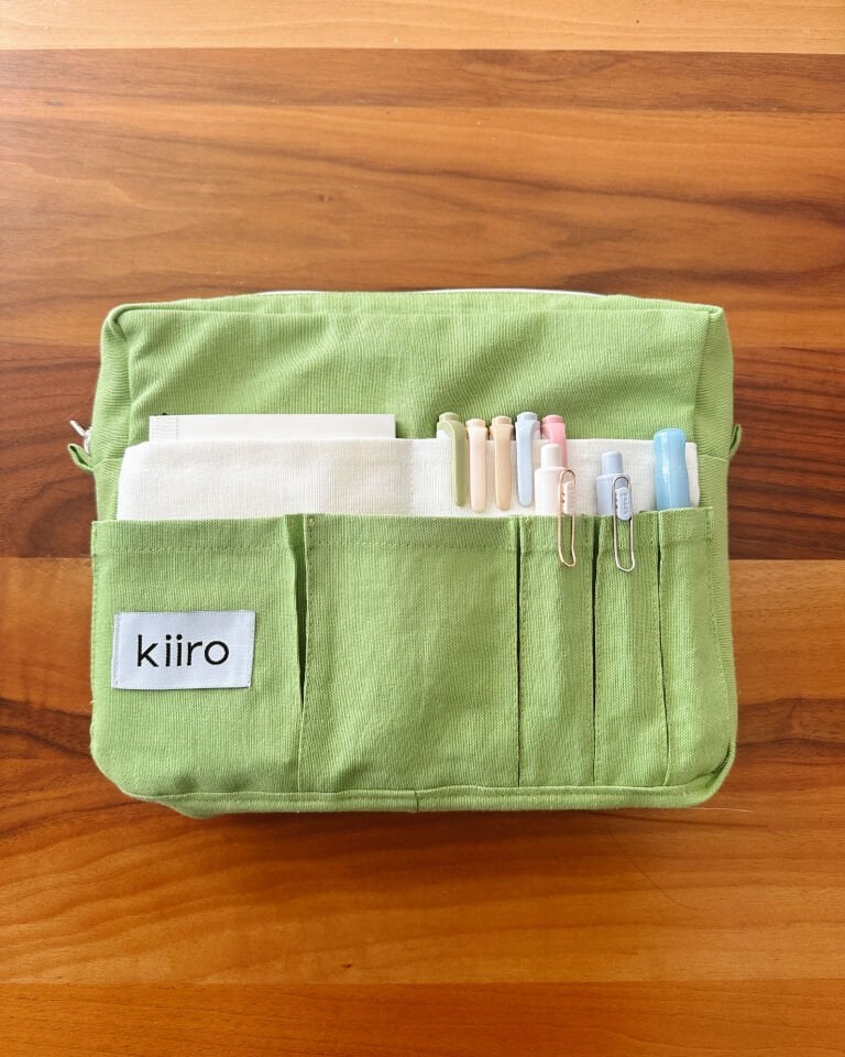 Journal Organizer Pouch - Fıstık Yeşili / Ekru