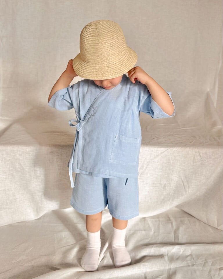 Jinbei (甚平) - Mavi