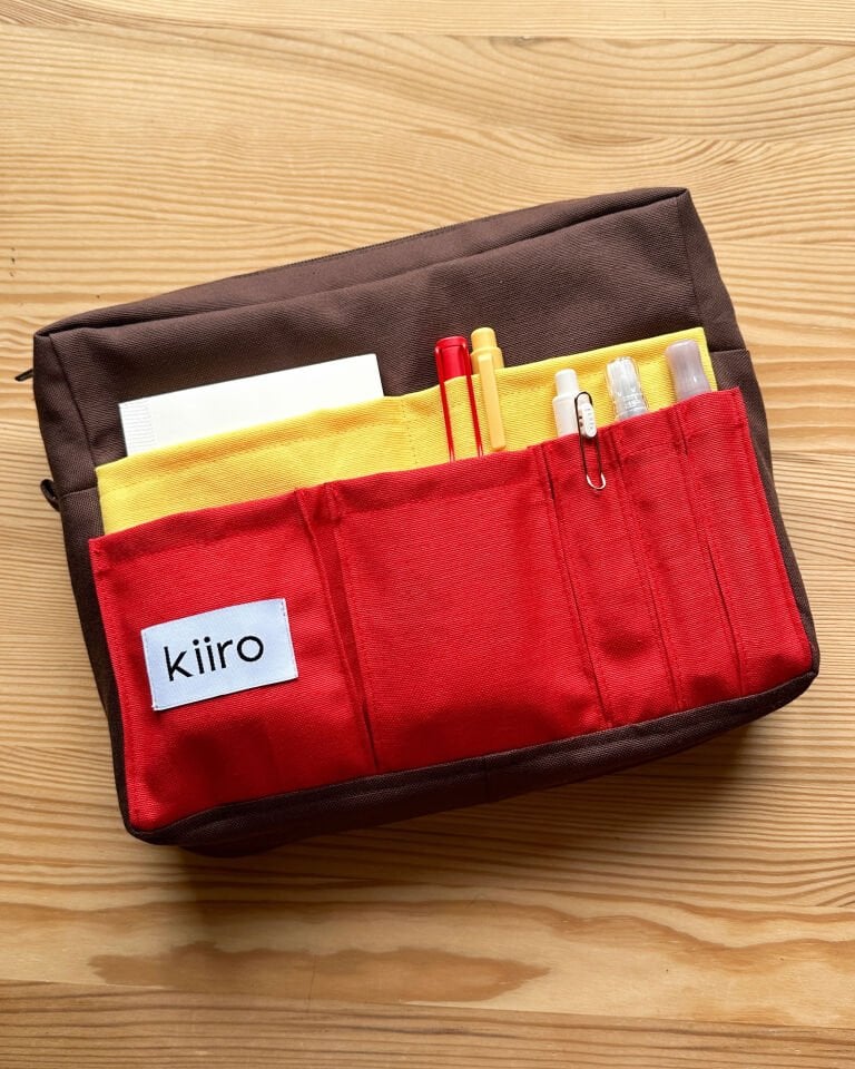 Journal Organizer Pouch - Kahverengi / Kırmızı / Sarı