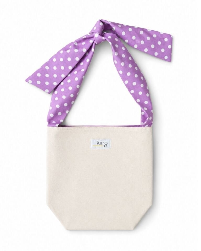 Kiiro Bow / Lila Puantiye