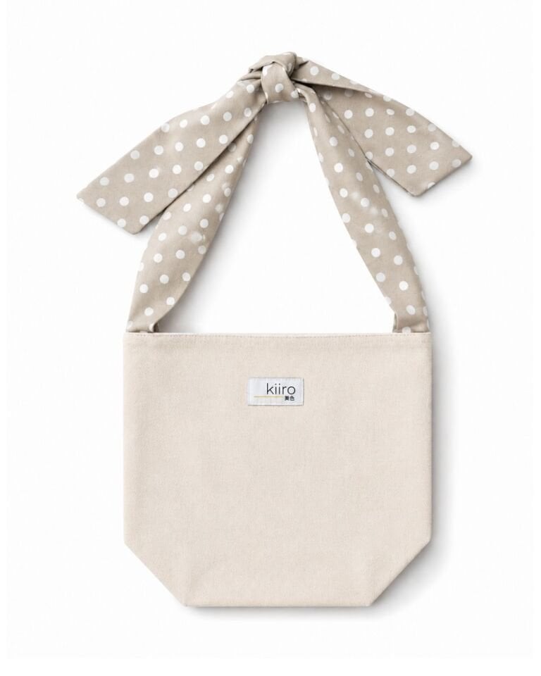 Kiiro Bow /Bej Puantiye