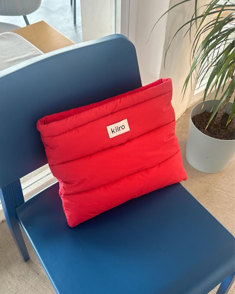 Puffer Laptop Case - Kırmızı